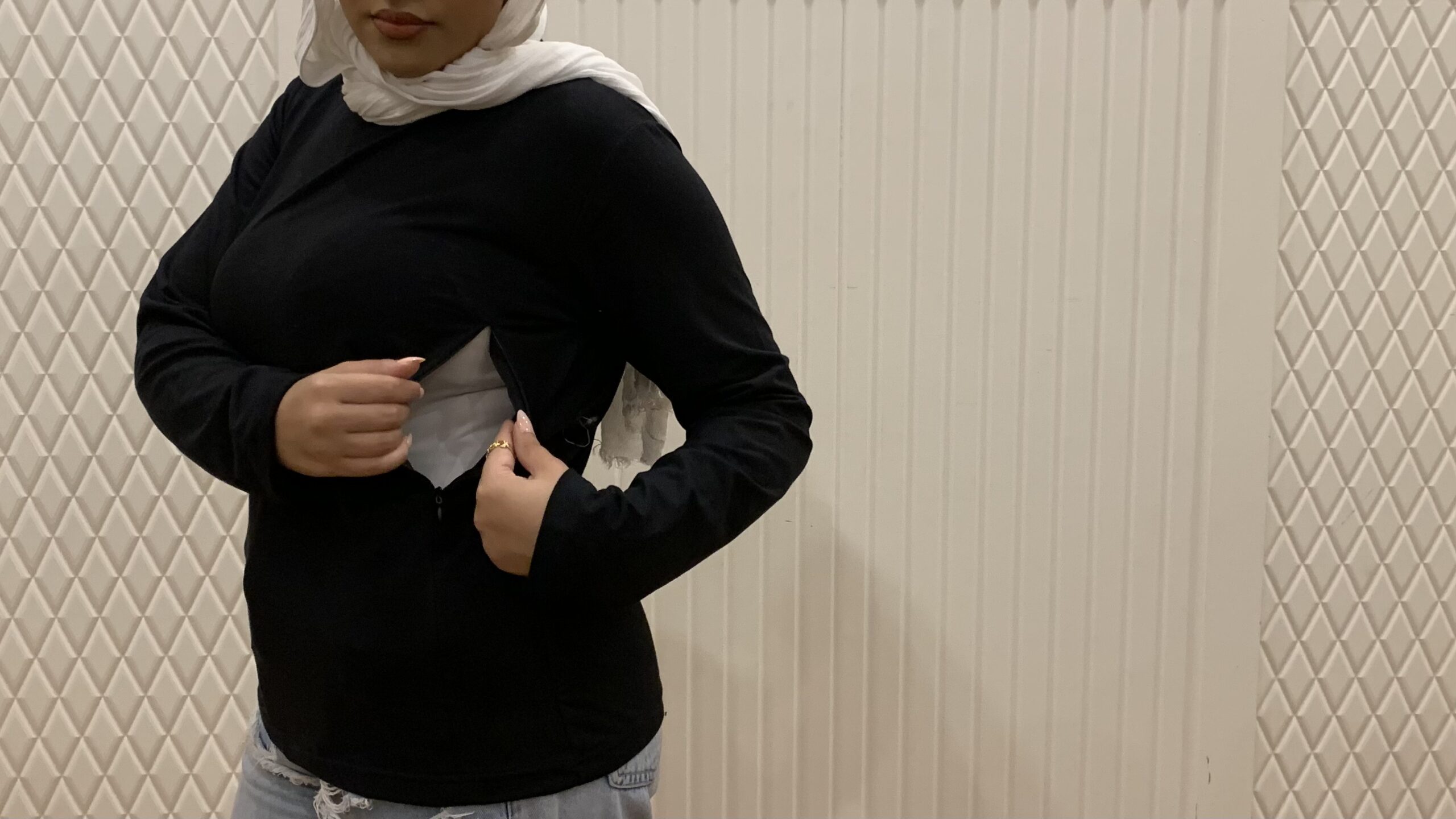 black تيشيرت رضاعة قطن بكم - الصورة 2